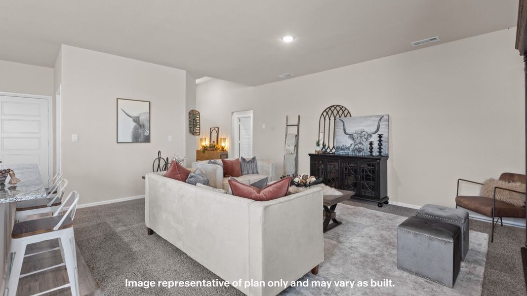 Furnished interior view inside a new home in Mustang Ridge, Andrews (Image 7).