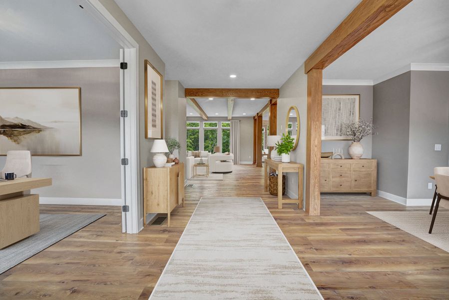 Representative furnished interior of a home built from the The Lexington by Forbes Capretto Homes in Birdsong Estates, Orchard Park (Image 7).