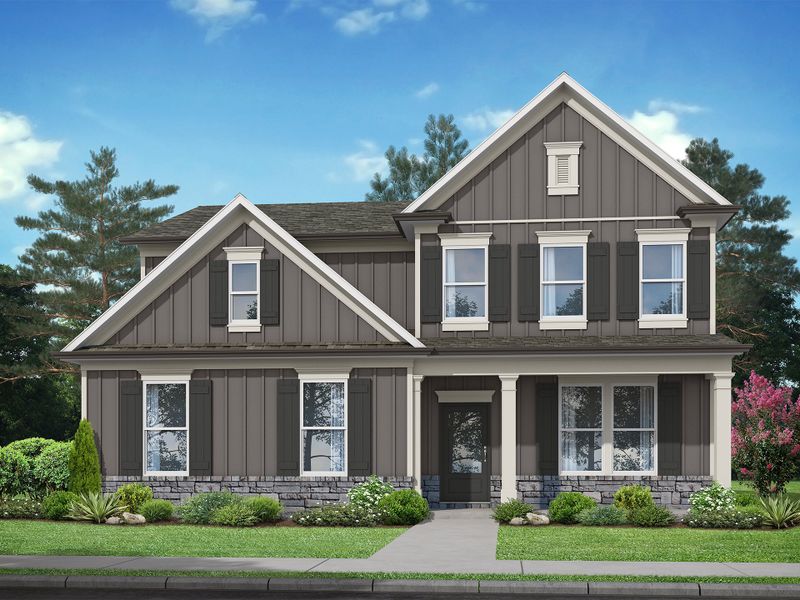 Representative exterior photo of a completed home built from the The Everglade by My Home Communities in Magnolia Ridge, Monroe, GA (Image 2). Representative exterior photo of a completed home built from the The Everglade by My Home Communities in Magnolia Ridge, Monroe, GA (Image 2).