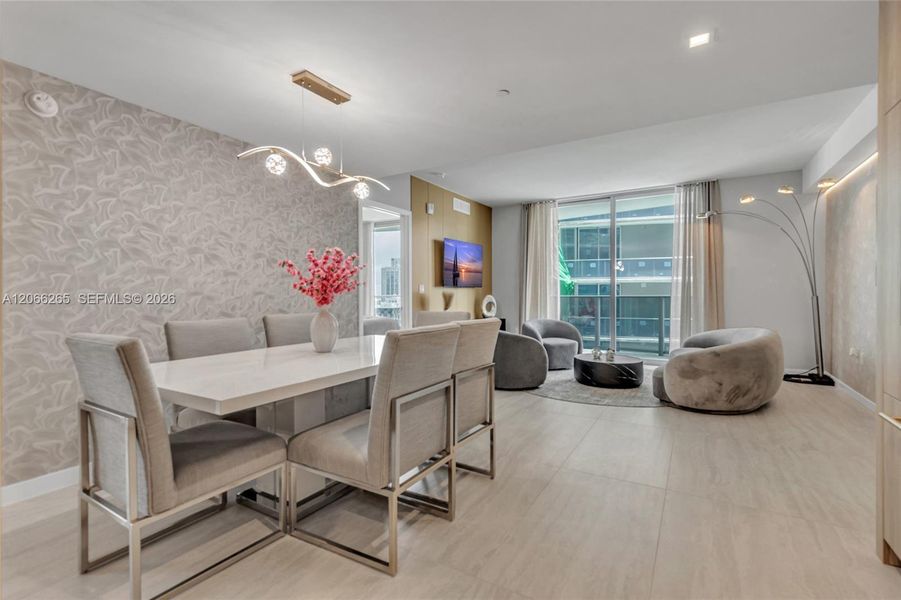 Furnished interior view inside a new home in , Miami (Image 9).