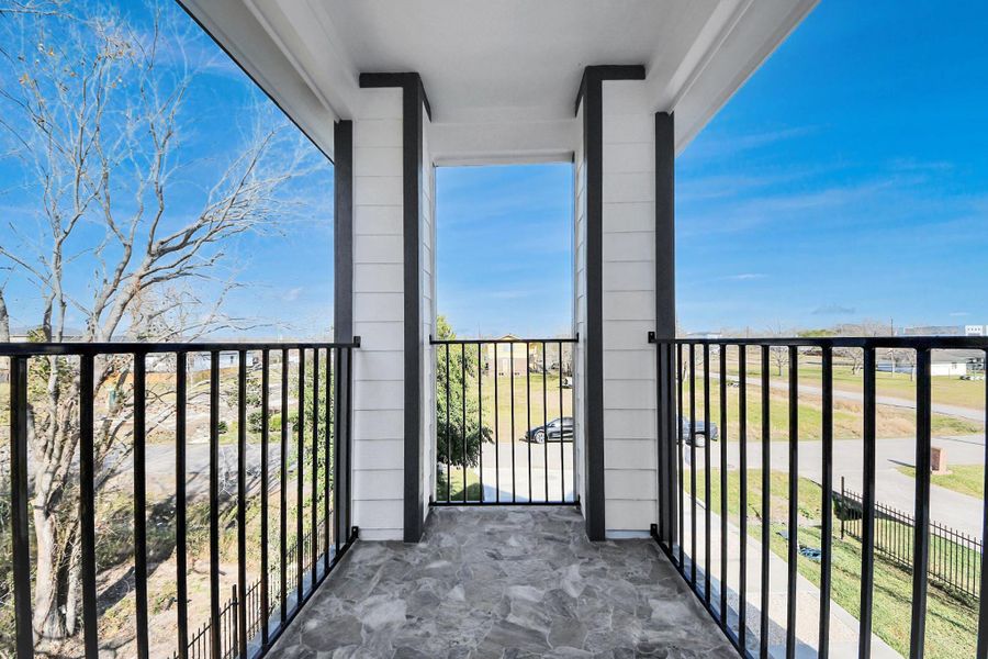Exterior details and patio area of a home in , Houston (Image 37).