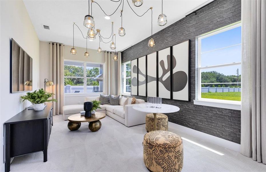 Furnished interior view inside a new home in The Estates at Nona Sound, Orlando (Image 27). Furnished interior view inside a new home in The Estates at Nona Sound, Orlando (Image 27).