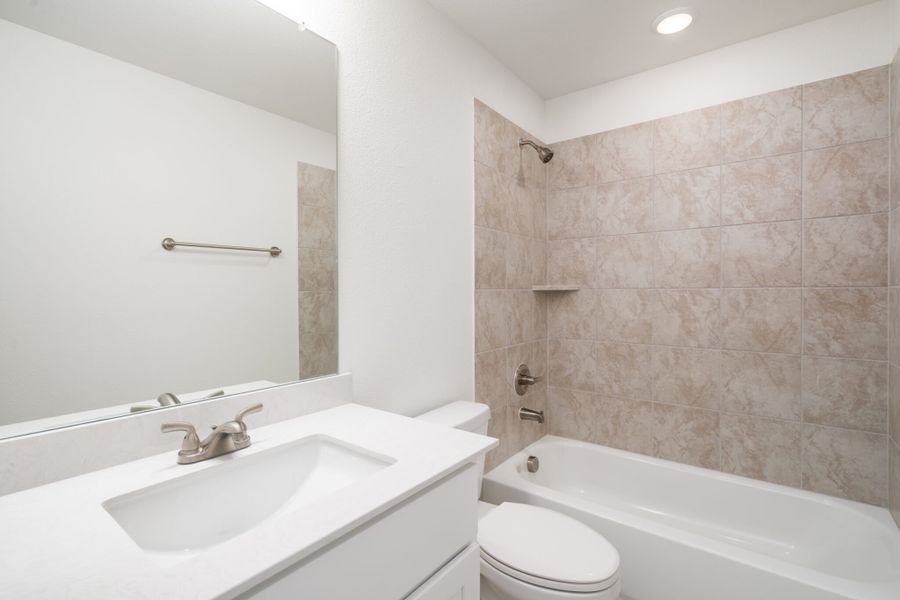 Furnished interior view inside a new home in Reunion, Rhome (Image 13).