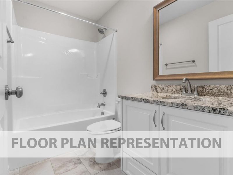 Dublin II Floor Plan Representation | Secondary Bath