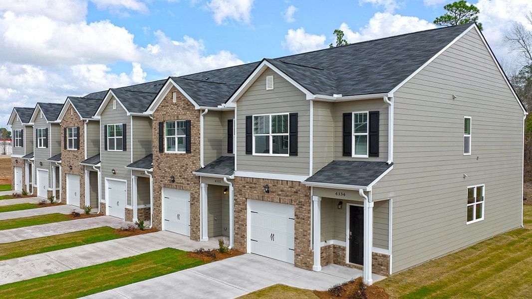 Representative exterior photo of a completed home built from the Maywood 3 by D.R. Horton in Laurel Park Townhomes, Hephzibah, GA (Image 24).