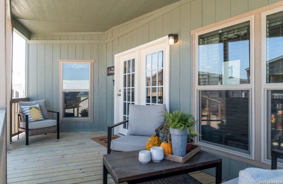 Exterior details and patio area of a home in , Elmendorf (Image 19).