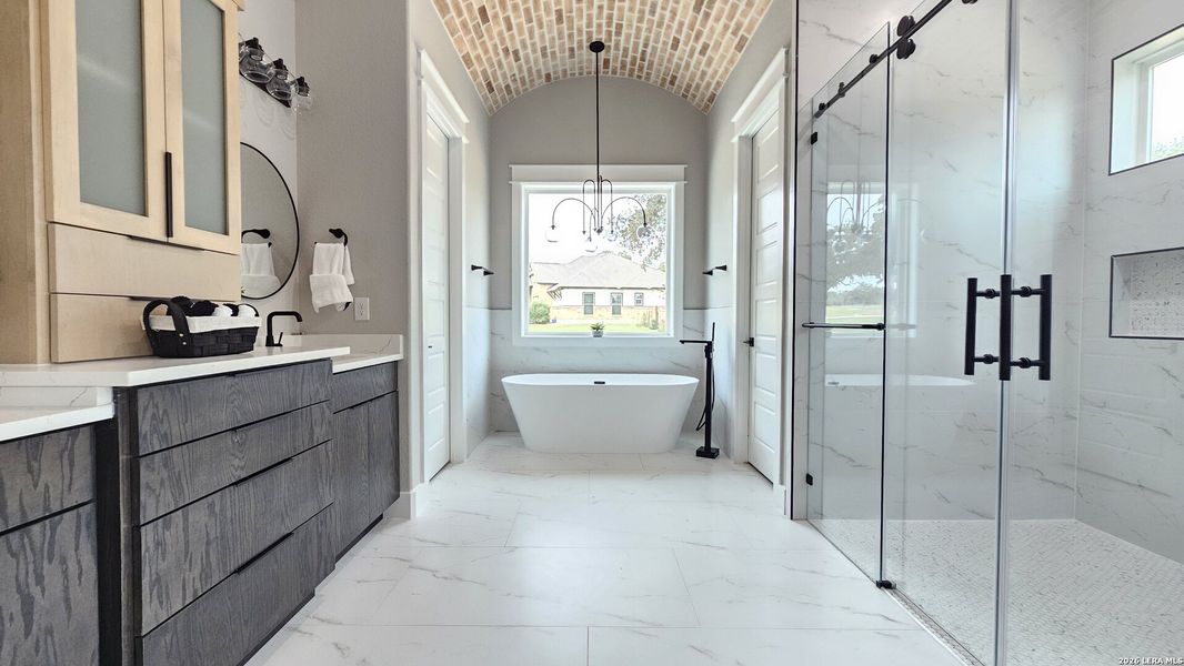 Furnished interior view inside a new home in , Adkins (Image 32).