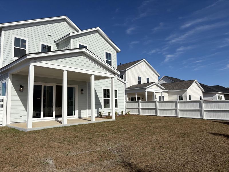 Exterior details and patio area of a home in Nexton - Midtown, Summerville (Image 26).