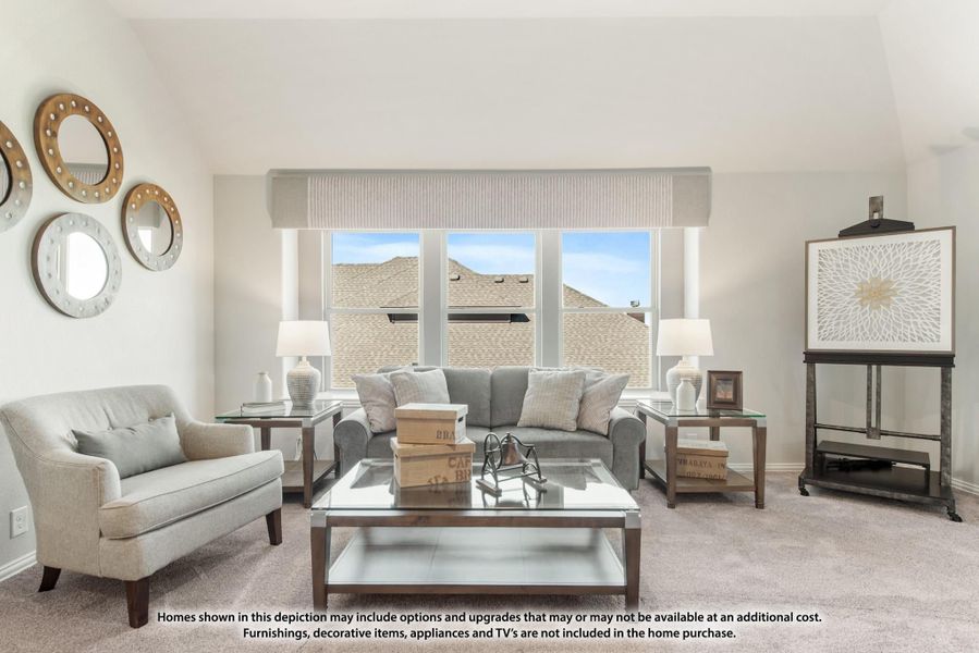 Living room with gray sofa, glass coffee table, carpet flooring, and large window with natural light Living room with gray sofa, glass coffee table, carpet flooring, and large window with natural light