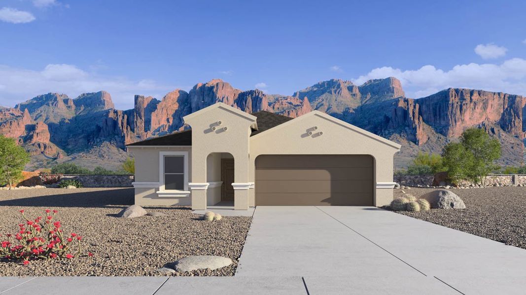 Representative exterior photo of a completed home built from the Hayden by D.R. Horton in Elena Trails, Maricopa, AZ (Image 2).