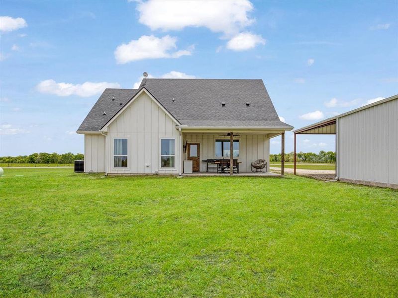 Exterior details and patio area of a home in , Bells (Image 25).