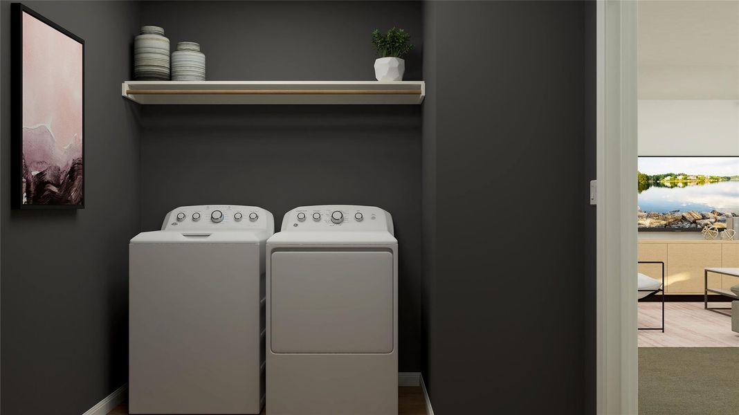 Furnished interior view inside a new home in Meadowlark Preserve, Pflugerville (Image 12).