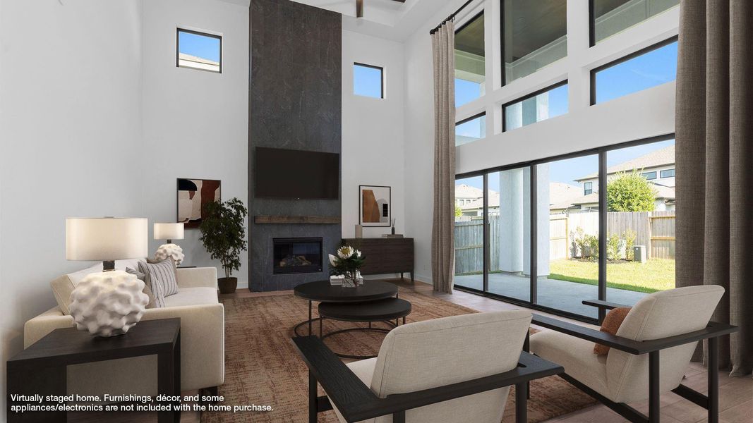 Furnished interior view inside a new home in Sienna 65' - Valencia, Missouri City (Image 5).