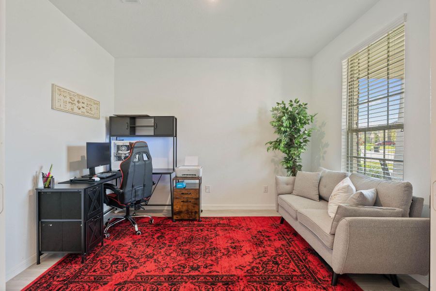 Furnished interior view inside a new home in Myrtle Gardens, Magnolia (Image 10). Furnished interior view inside a new home in Myrtle Gardens, Magnolia (Image 10).