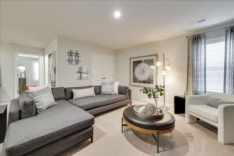 Representative furnished interior of a home built from the The Rembert by Stanley Martin Homes in Greenpoint, Harlem (Image 24).