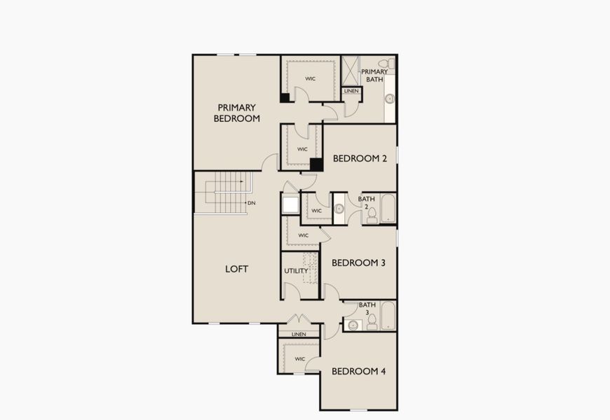 2D floor plan layout for the Eclipse by Starlight Homes in The Wilder, Adkins, TX (Image 3). 2D floor plan layout for the Eclipse by Starlight Homes in The Wilder, Adkins, TX (Image 3).