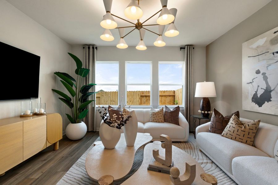 Representative furnished interior of a home built from the Tribeca by Tri Pointe Homes in Park Central, Georgetown (Image 18).
