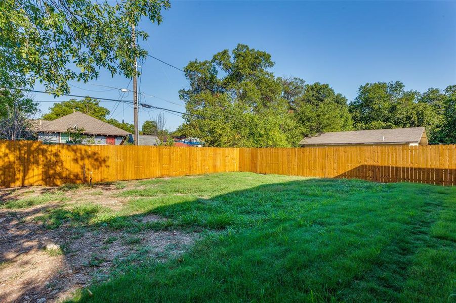 View of fenced backyard View of fenced backyard