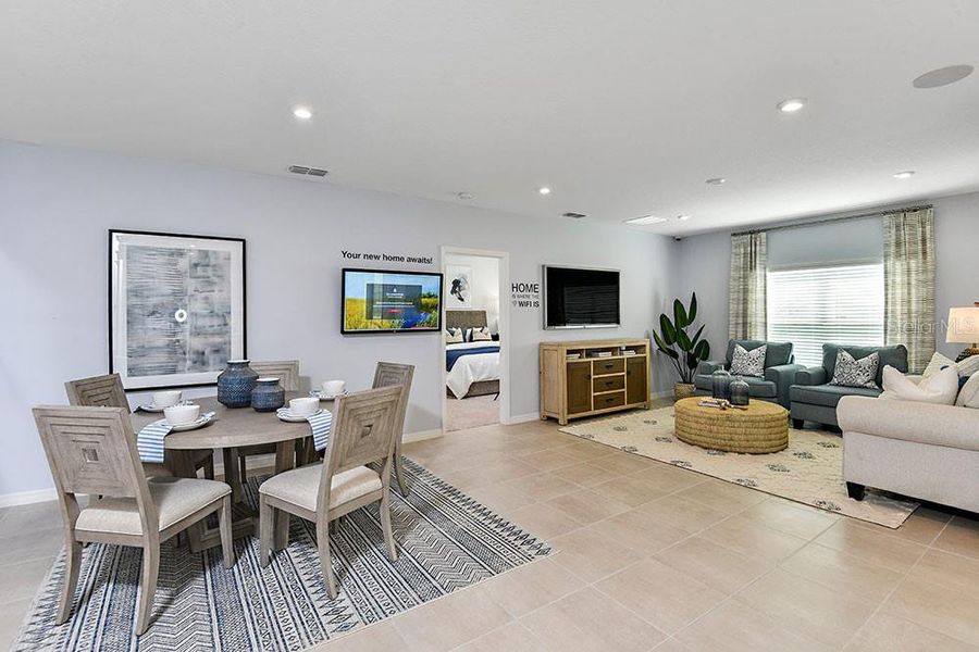 Furnished interior view inside a new home in Waterstone, Groveland (Image 14). Furnished interior view inside a new home in Waterstone, Groveland (Image 14).