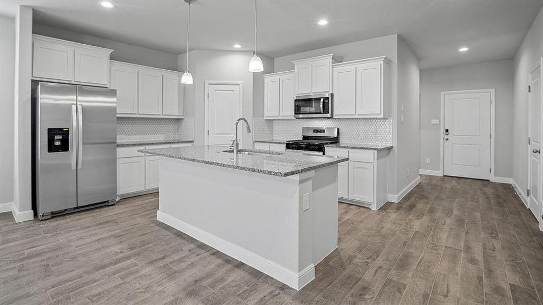 Kitchen - All Home and community information, including pricing, included features, terms, availability and amenities, are subject to change at any time without notice or obligation. All Drawings, pictures, photographs, video, square footages, floor plans, elevations, features, colors and sizes are approximate for illustration purposes only and will vary from the homes as built.