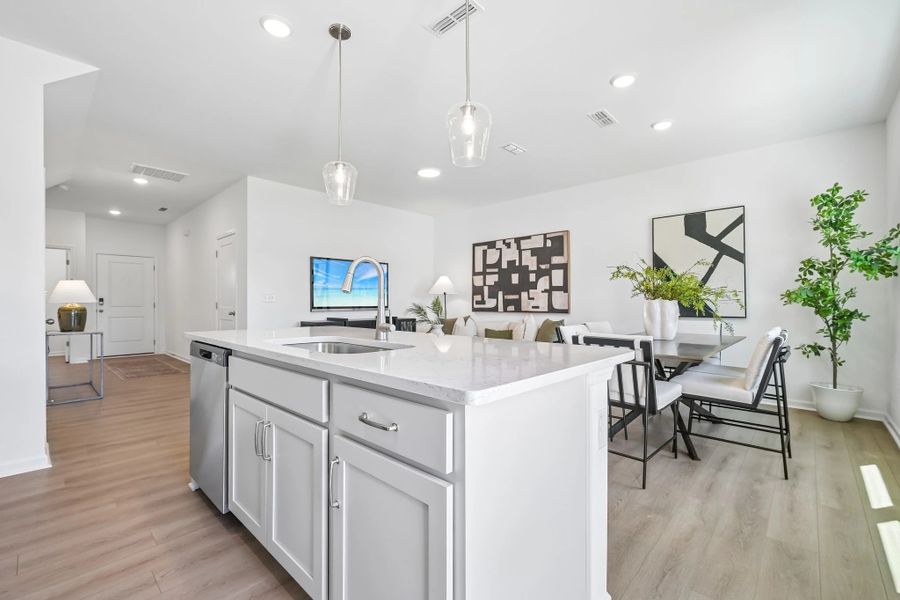 Furnished interior view inside a new home in Towns at Crescent Mills, Wilson's Mills (Image 18).