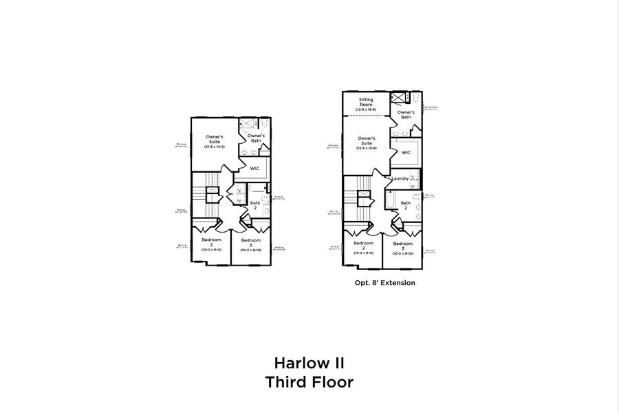 2D floor plan layout of this home in Bayberry, Raleigh, NC (Image 5).