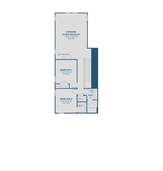 2D floor plan layout of this home in Creek Ridge Preserve, Fish Hawk, FL (Image 3).