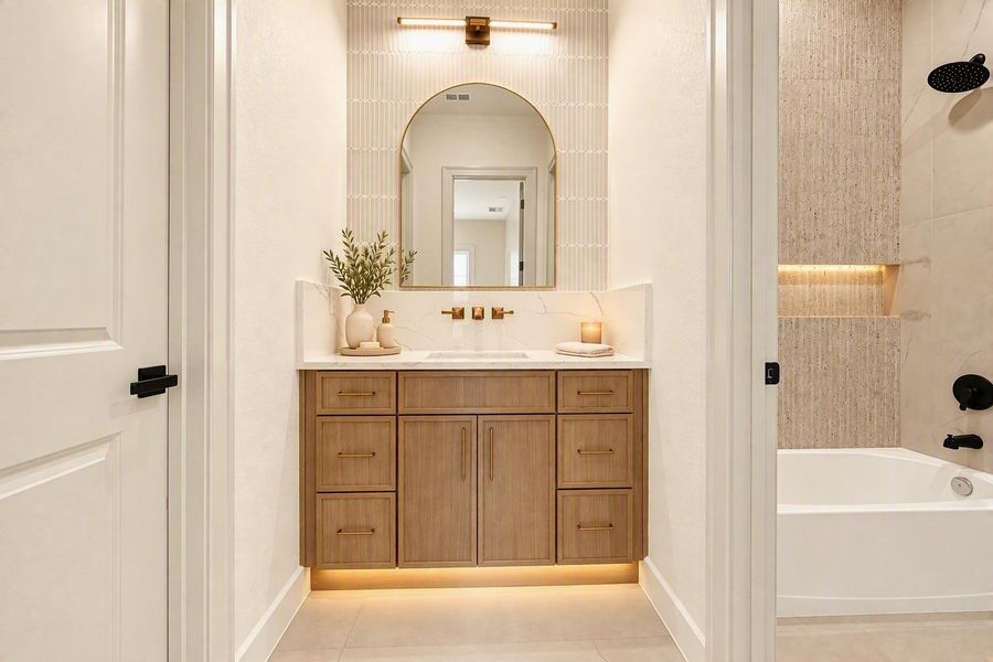 Furnished interior view inside a new home in , Houston (Image 10).