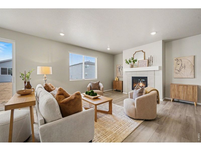 Furnished interior view inside a new home in Poudre Heights: The Alpine Collection, Windsor (Image 12).