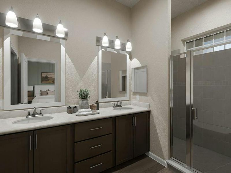 Your suite is complete with a large walk-in wardrobe, linen closet, and an en-suite bath.