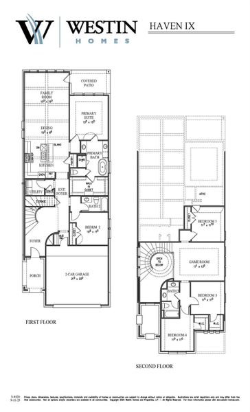 2D floor plan layout of this home in Parmer Ranch, Georgetown, TX (Image 3).