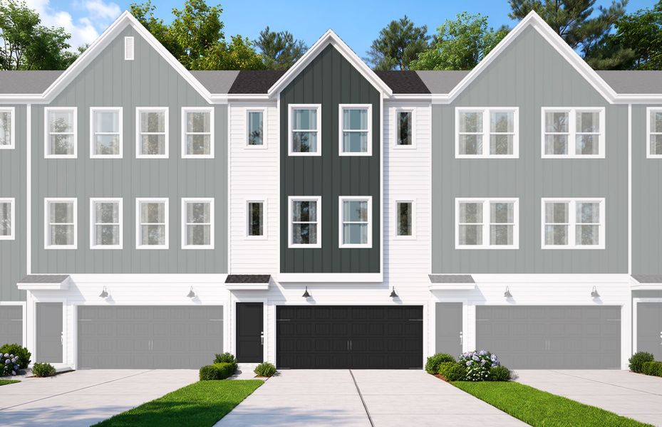 Representative exterior photo of a completed home built from the Juniper by Pulte Homes in Wake Chapel Square, Fuquay Varina, NC (Image 24).