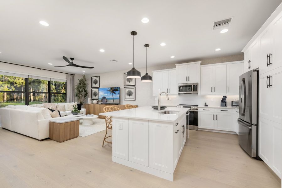 Representative furnished interior of a home built from the Andros by GL Homes in Valencia Harbor (55+), Fort Myers (Image 5).