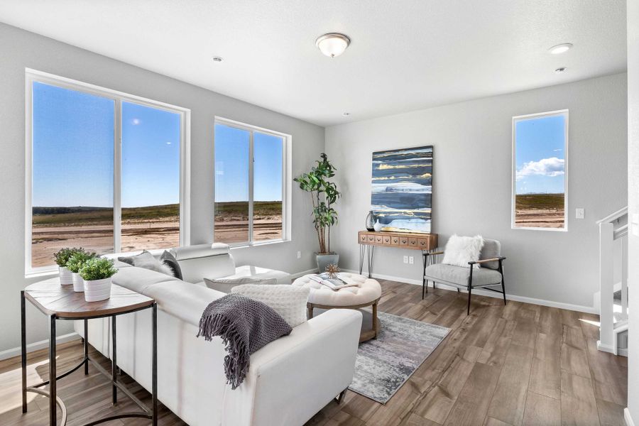 Furnished interior view inside a new home in Banning Lewis Ranch - New Homes Colorado Springs, Colorado Springs (Image 13). Furnished interior view inside a new home in Banning Lewis Ranch - New Homes Colorado Springs, Colorado Springs (Image 13).