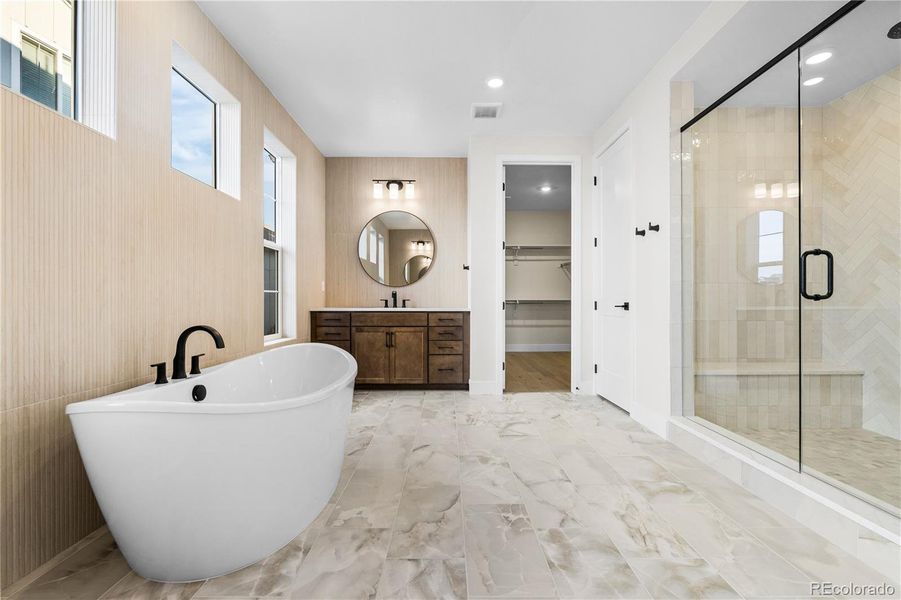 Furnished interior view inside a new home in Luxe at The Canyons, Castle Pines (Image 8).