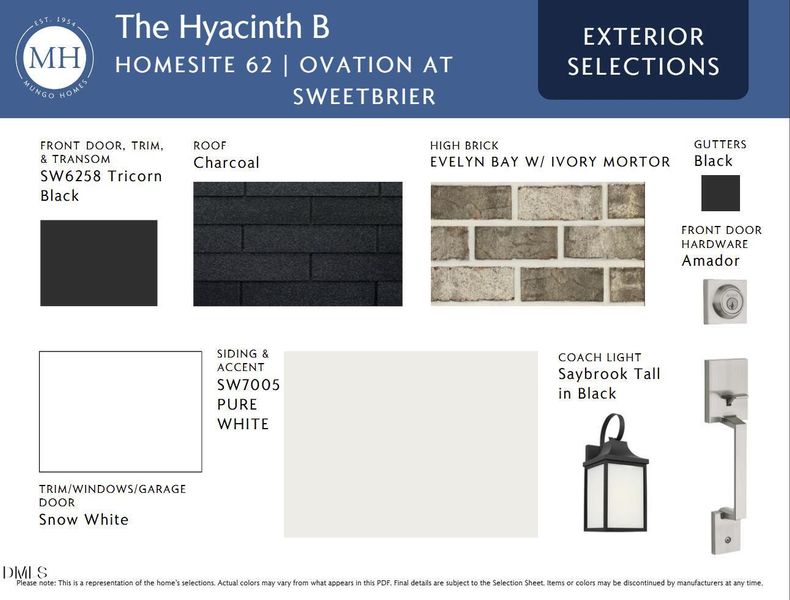 OVS 62 Exterior Selections OVS 62 Exterior Selections