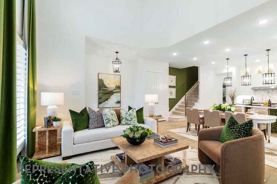Furnished interior view inside a new home in Woodforest Townhomes, Montgomery (Image 32). Furnished interior view inside a new home in Woodforest Townhomes, Montgomery (Image 32).