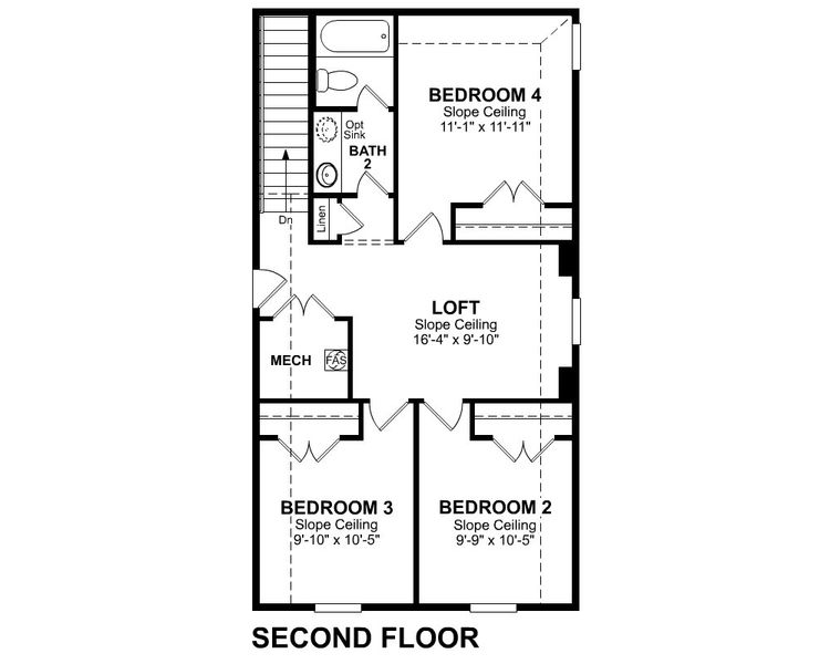 2D floor plan layout for the Berkshire by Beazer Homes in Verandah, Royse City, TX (Image 5).