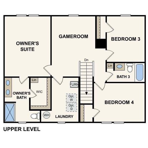 2D floor plan layout of this home in Liberty Heights, Chatsworth, GA (Image 2).