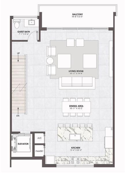 DISCLAIMER: All renderings, site plans, simulated views, floor plans, graphic images, drawings and all other information depicted are illustrative, and are provided to assist in visualizing the units and the Project and may not be accurately depicted and may be changed at any time.