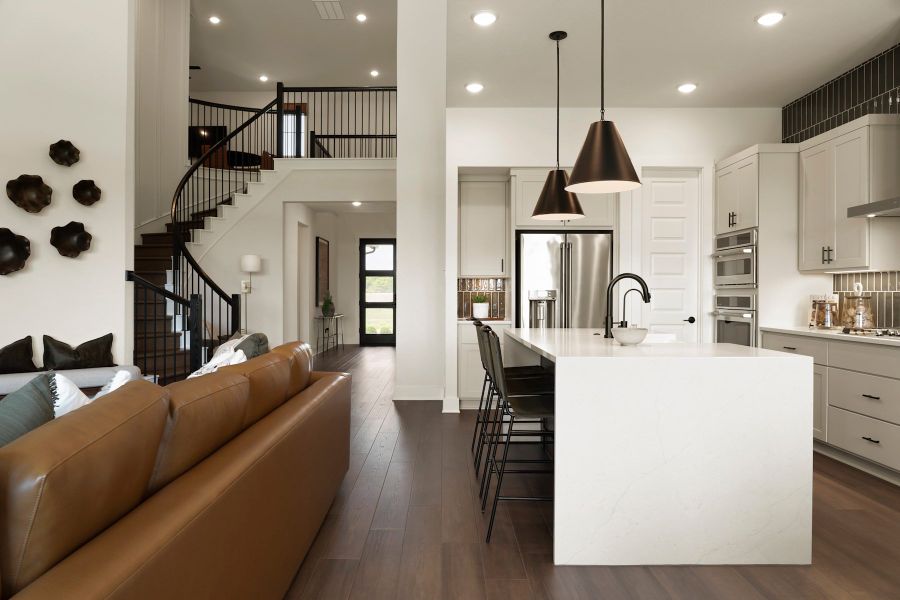 Furnished interior view inside a new home in Wolf Ranch, Georgetown (Image 15).
