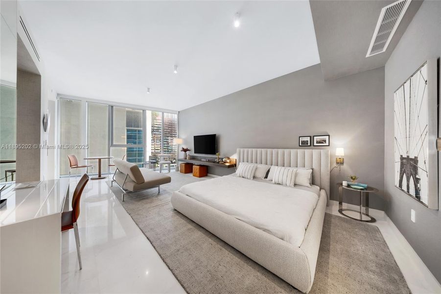 Furnished interior view inside a new home in Aston Martin Residences, Miami (Image 28).