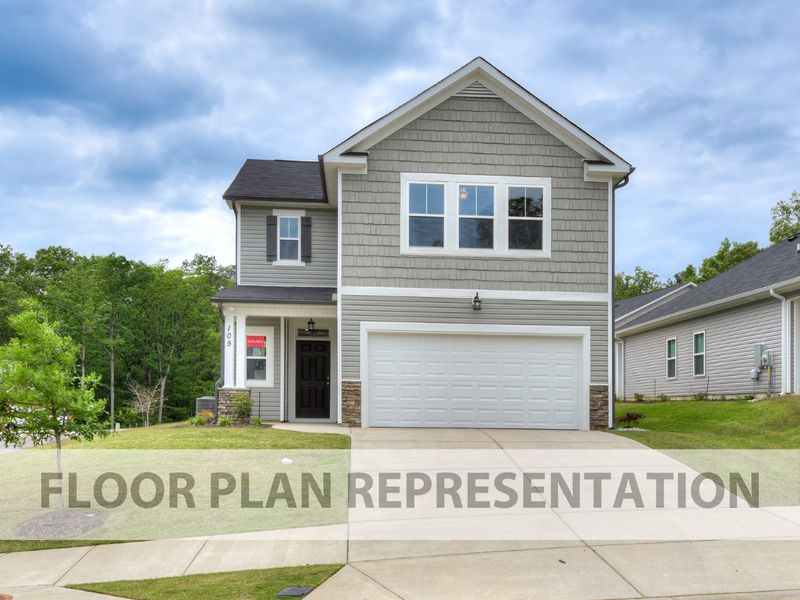 The 1797 Plan | Front Exterior Floorplan Representation