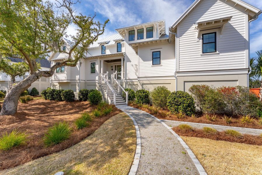 Front exterior of a new home in Daniel Island Park, Charleston, SC, highlighting curb appeal (Image 31).