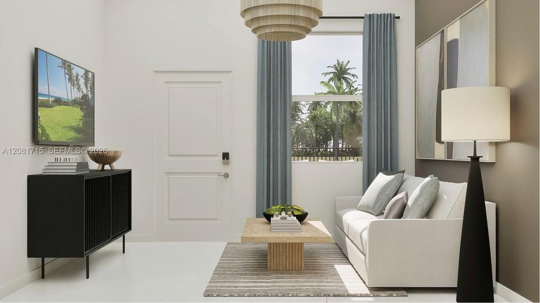 Furnished interior view inside a new home in Emerald Palms, Miami (Image 7).