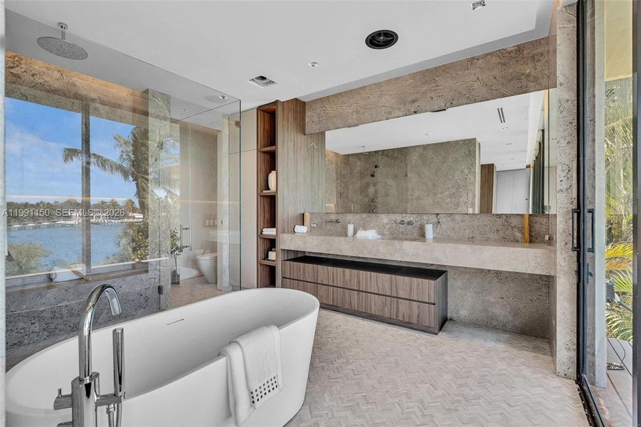 Furnished interior view inside a new home in , Miami Beach (Image 11).