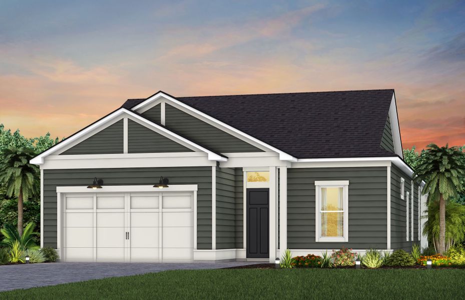 Representative exterior photo of a completed home built from the Brixton by Del Webb in Del Webb Saint Johns, St. Johns, FL (Image 24). Representative exterior photo of a completed home built from the Brixton by Del Webb in Del Webb Saint Johns, St. Johns, FL (Image 24).