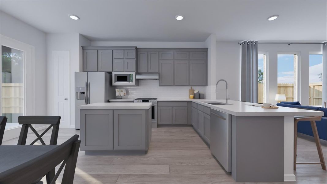 Representation of floor plan, not actual home