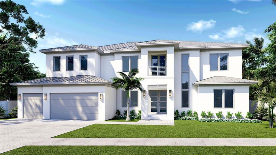Front exterior of a new home in , Tampa, FL, highlighting curb appeal (Image 1).
