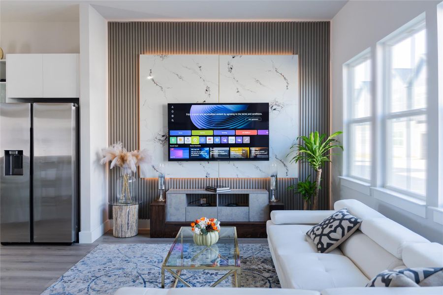 Furnished interior view inside a new home in Metro Village, Houston (Image 4). Furnished interior view inside a new home in Metro Village, Houston (Image 4).